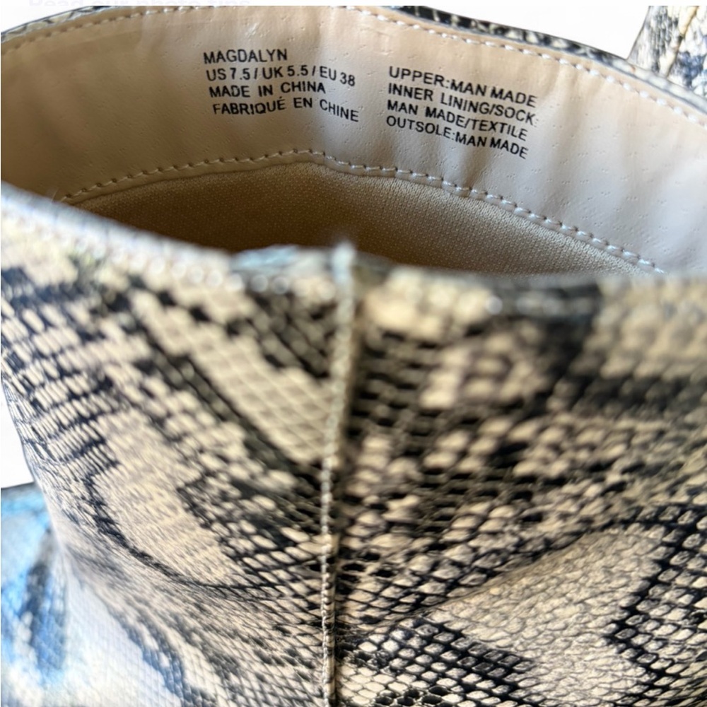 JustFab Snakeskin Patterned Women's Boots - Picture 4 of 6